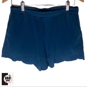 Mine, Dark Blue Scalloped Flow Shorts Size Large